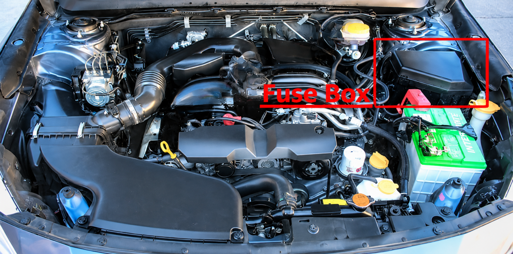 Subaru Outback (2015 - 2019) Engine Compartment Fuse Box Location
