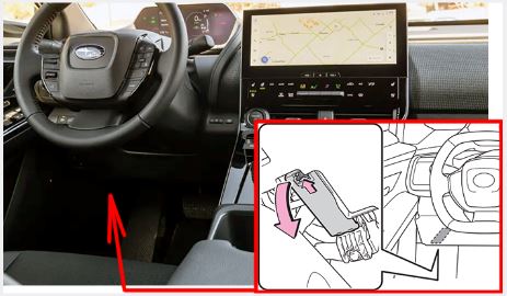 Subaru Solterra (2023 - 2025) Passenger Compartment Fuse Box Location