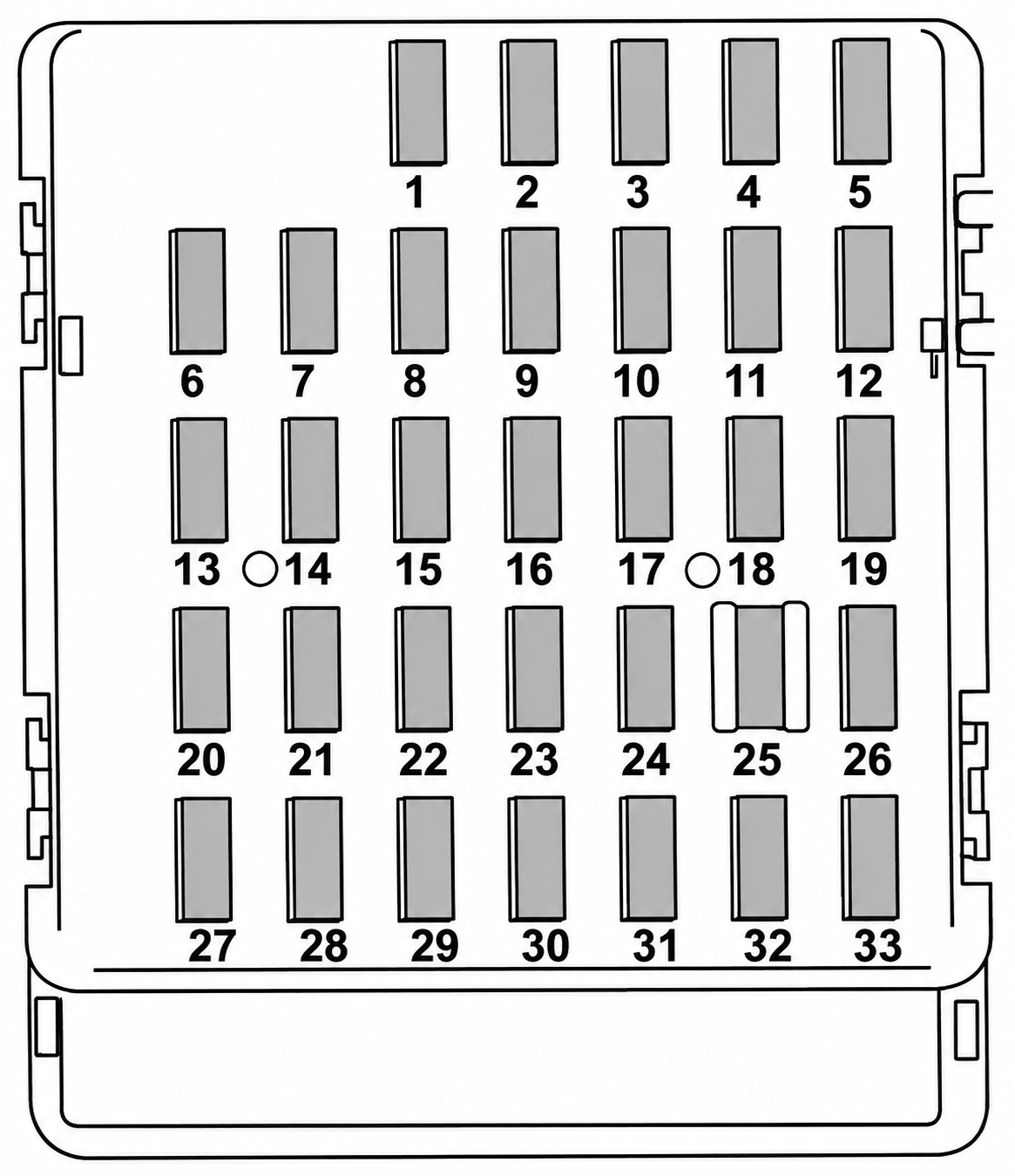 Subaru Tribeca B9 (2006 & 2007) Passenger Compartment Fuse Box Diagram
