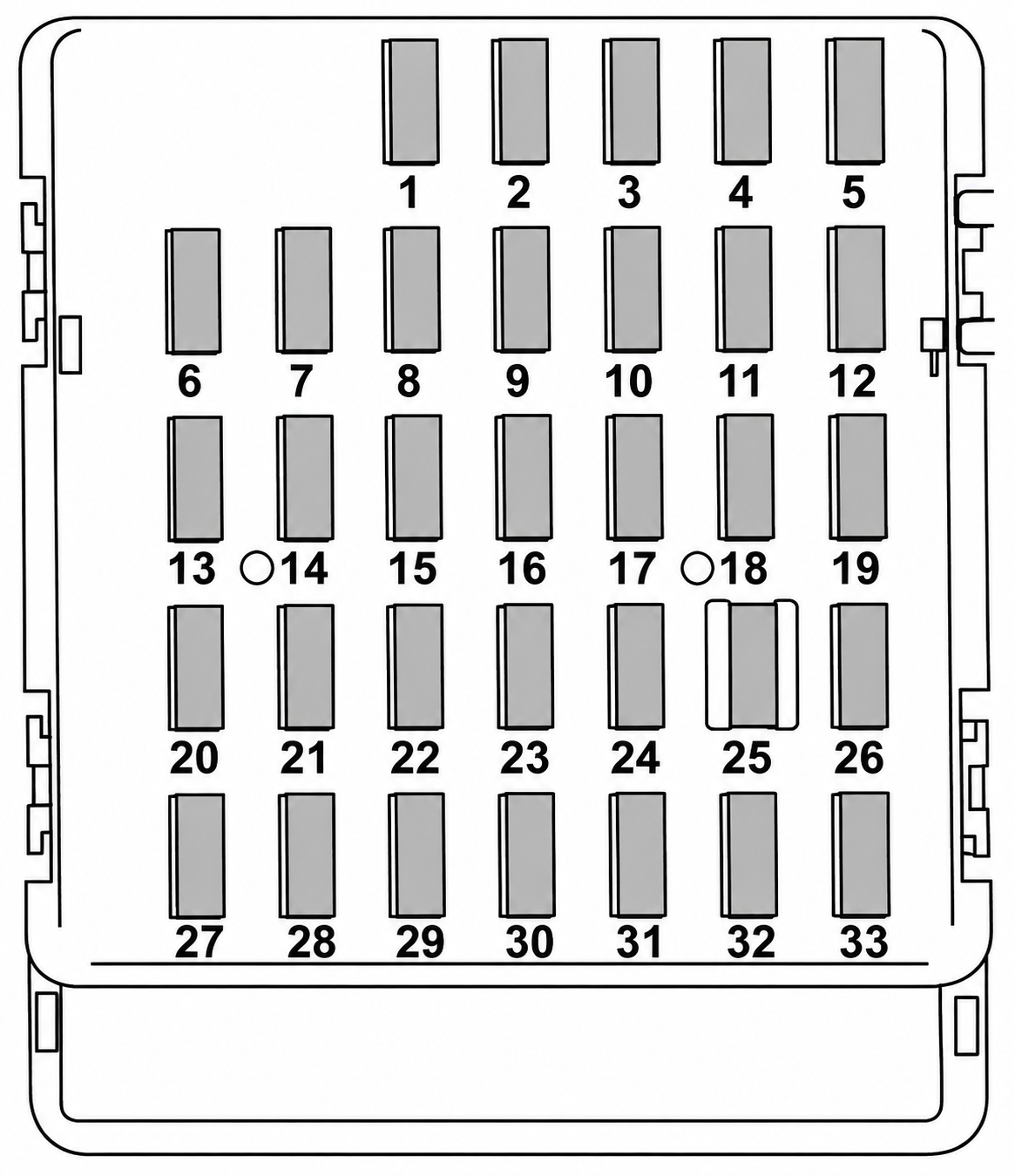 Subaru Tribeca B9 (2008 - 2014) Passenger Compartment Fuse Box Diagram