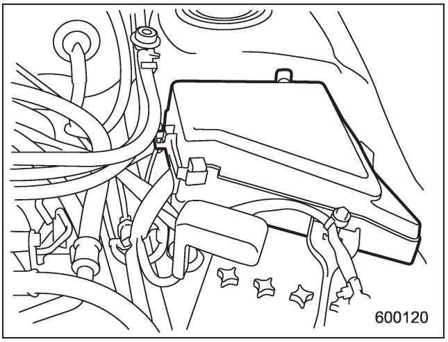 Subaru WRX (2008 - 2014) Engine Compartment Fuse Box Location 2