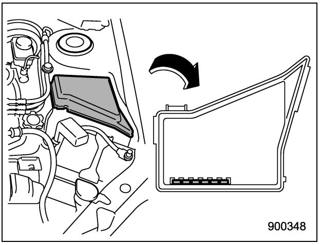 Subaru WRX (2008 - 2014) Engine Compartment Fuse Box Location