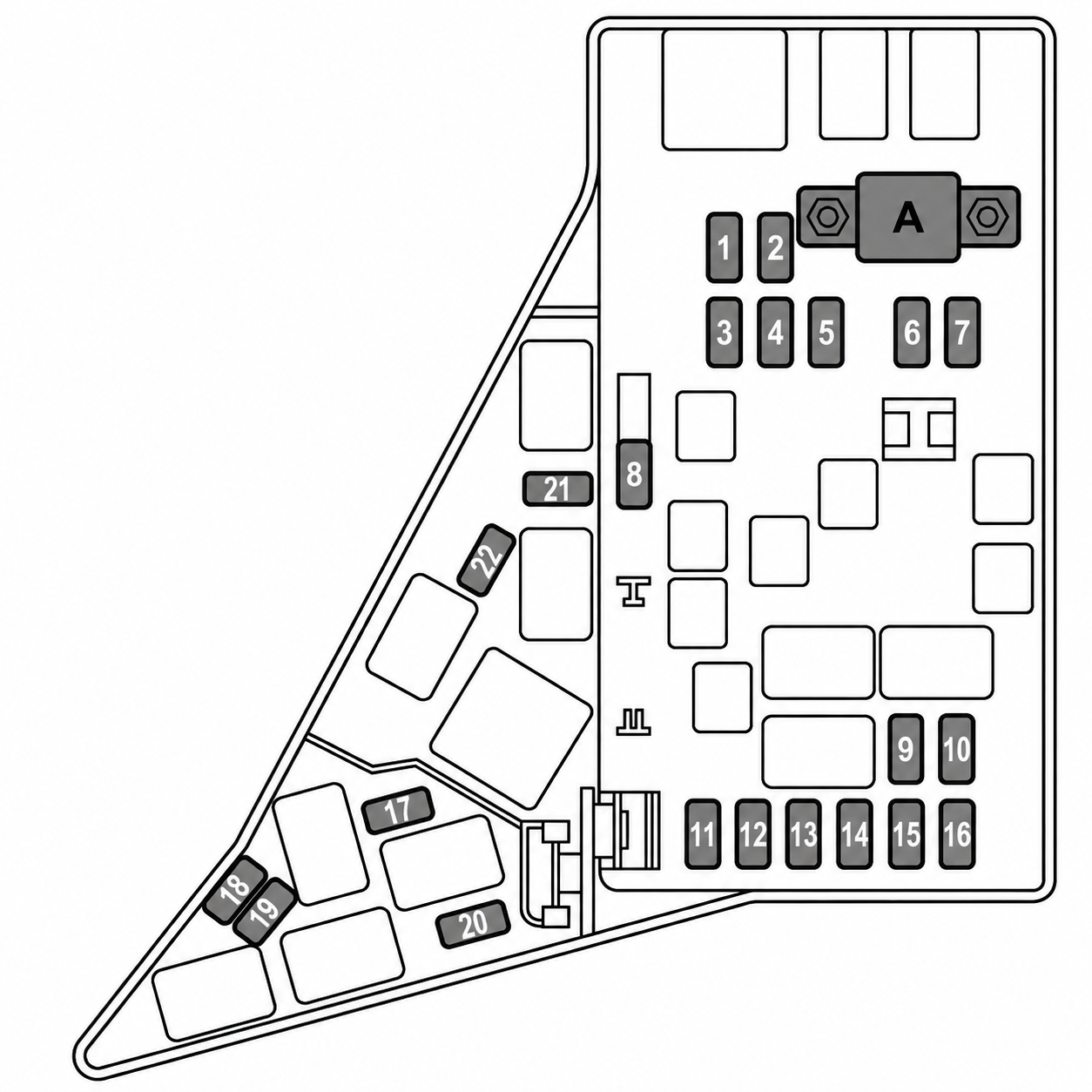 Subaru WRX (2015 - 2021) Engine Compartment Fuse Box Diagram STI