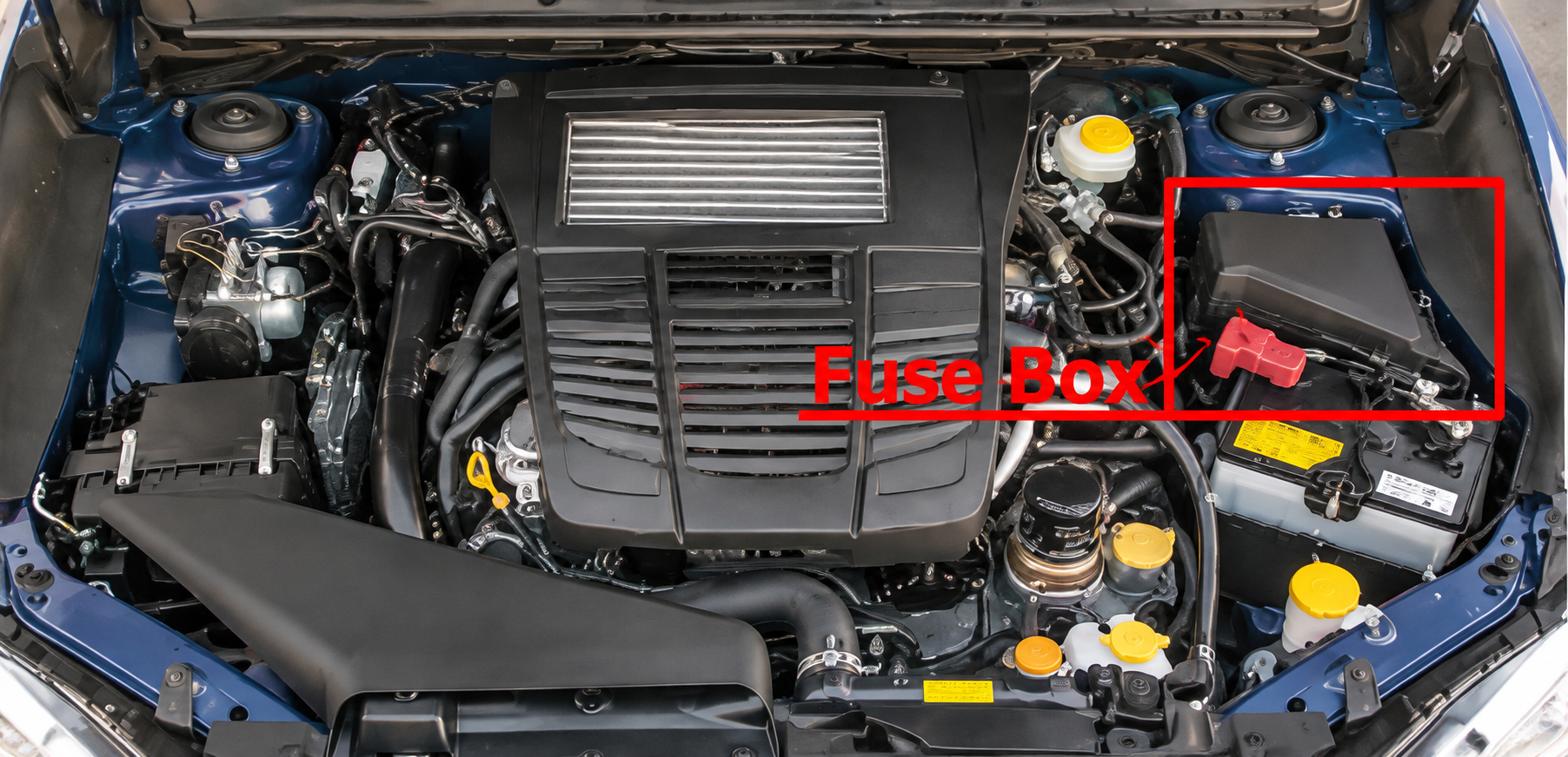 Subaru WRX (2015 - 2021) Engine Compartment Fuse Box Location