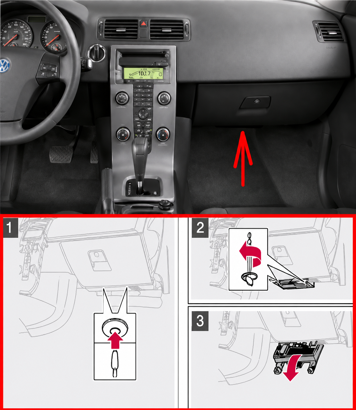 Volvo C70 (2008 - 2013) Passenger Compartment Fuse Box Location
