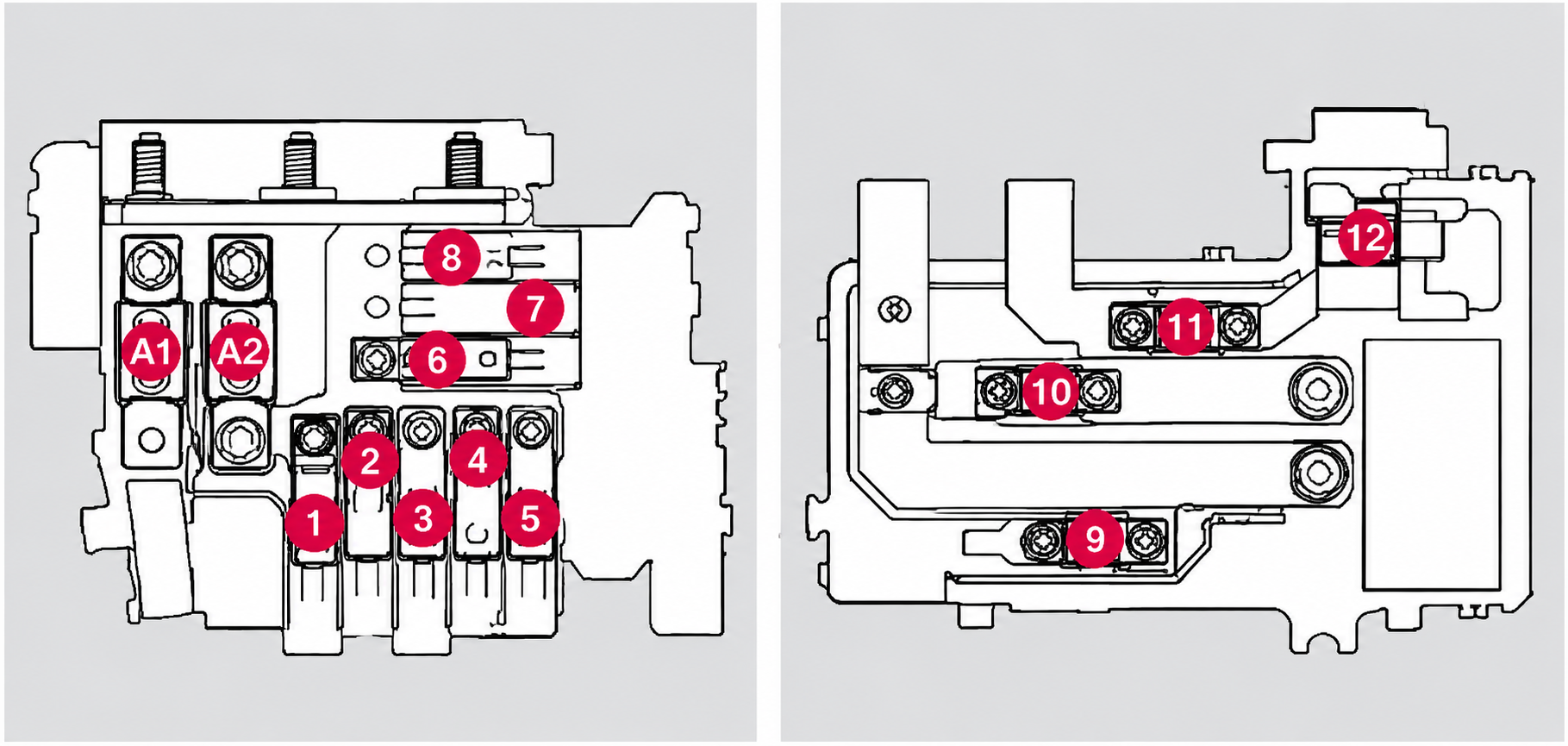 Volvo V60 (2011 - 2018) Engine Compartment Fuse Box Diagram Fig
