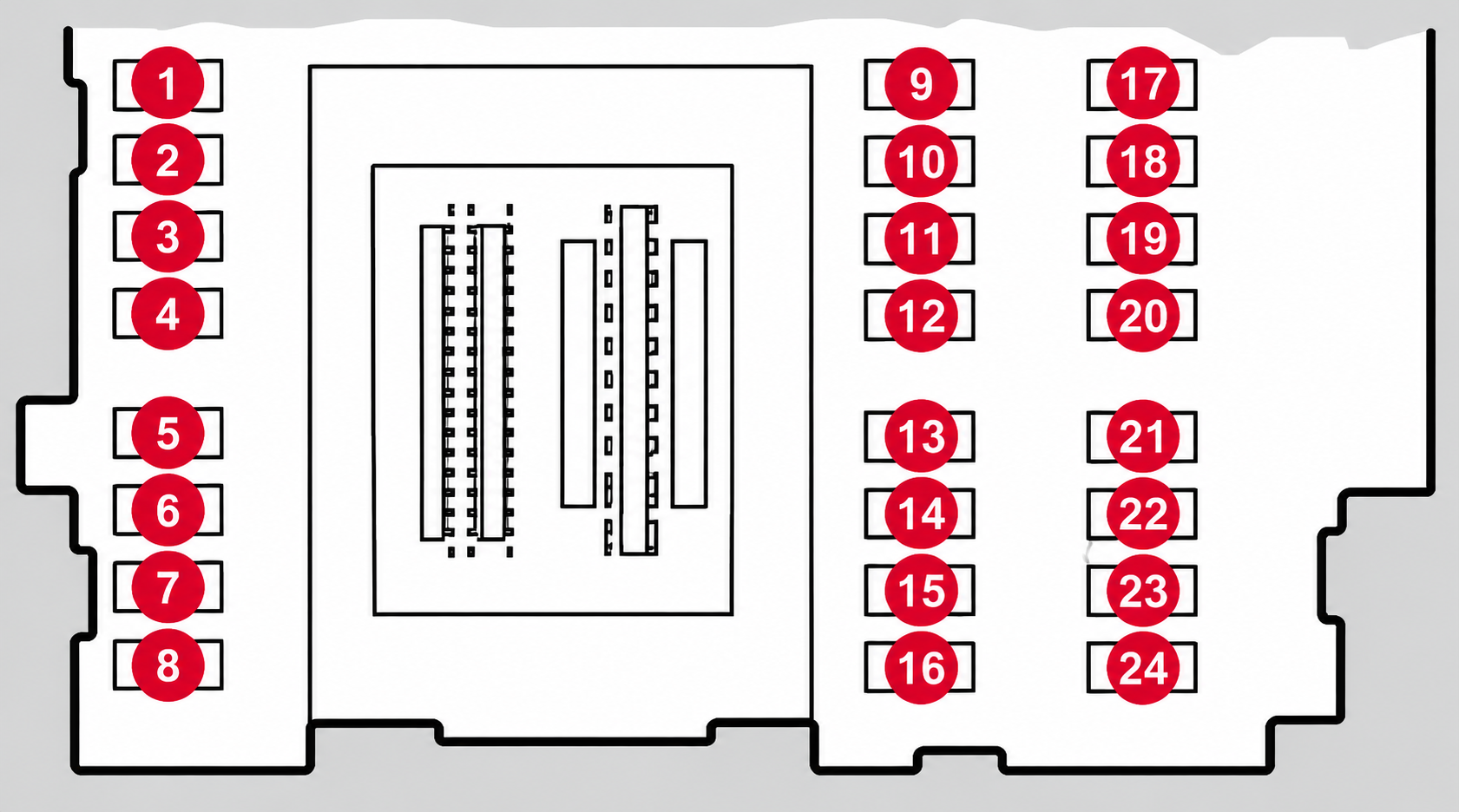Volvo V60 (2011 - 2018) Passenger Compartment Fuse Box Diagram Fig 2