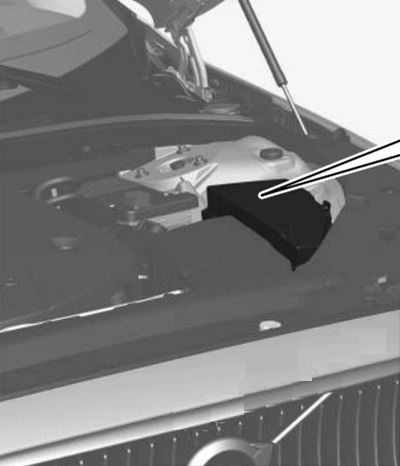 Volvo V60 (2019 - 2025) Engine Compartment Fuse Box Location
