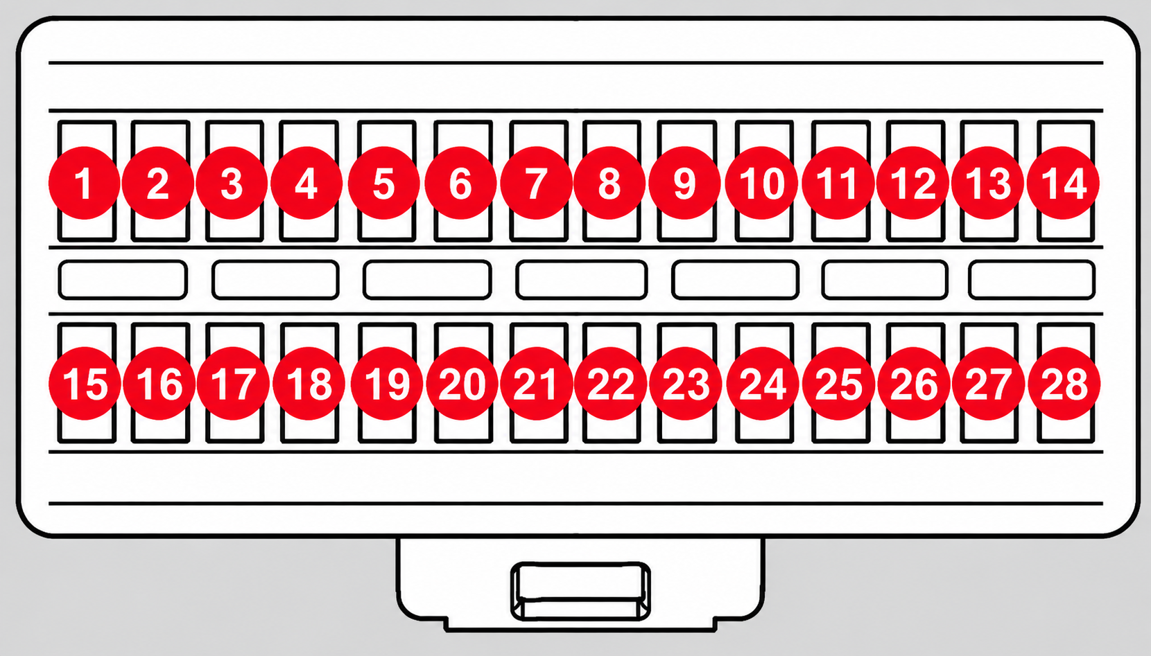 Volvo V70 XC70 (2008 - 2011) Passenger Compartment Fuse Box Diagram B