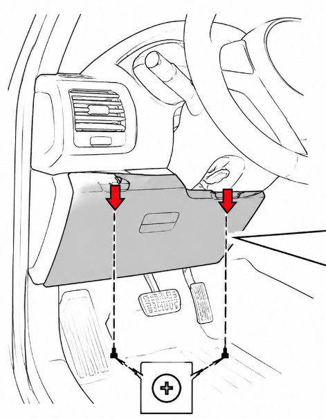 behind the plastic cover diagram