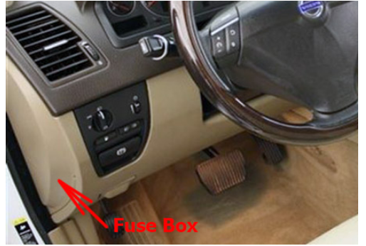 passenger compartment on the edge of the dashboard