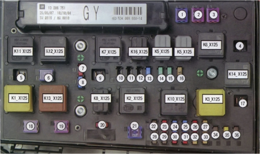 Engine Compartment Fuse Box Diagram