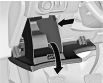 Passenger compartment and push it to the left to unlock