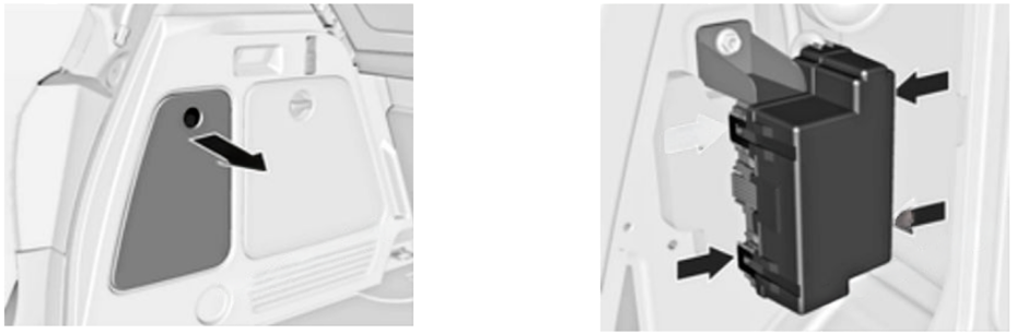Remove the cover, disengage the four retaining lugs