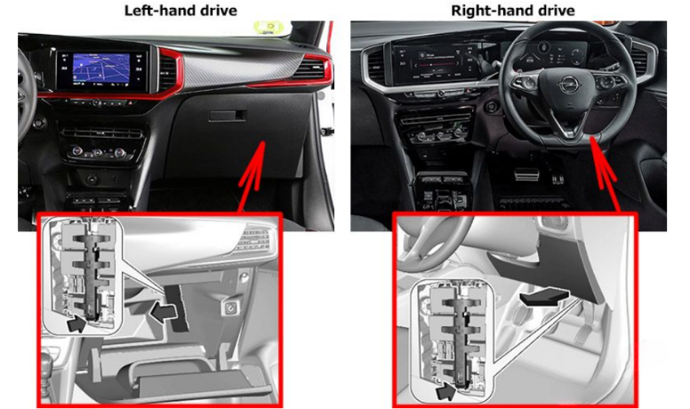 Right Instrument Panel Fuse Box Location