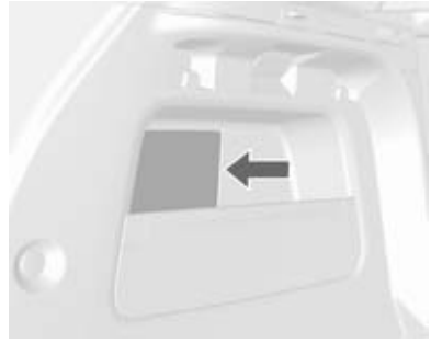 Vauxhall Mokka (2012–2016) Load compartment fuse box Location