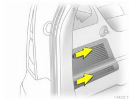 locking tabs forward and remove the cover
